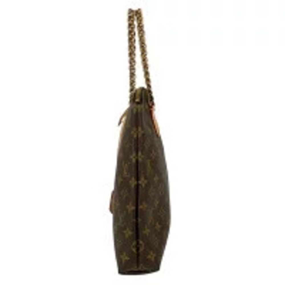 Louis Vuitton Brown Chain Lockit Monogram Handbag Brown